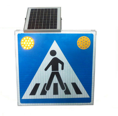 Luces accionadas solares azules del paso de peatones de 5W 18V para el tráfico