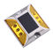 Cuadrado amarillo 1.2V 600 MAH Cat Eye Solar Light, marcador aumentado solar del pavimento