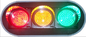8&quot; prenda impermeable verde amarilla roja del semáforo de tres señales con 3 bolas llenas