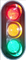 8&quot; prenda impermeable verde amarilla roja del semáforo de tres señales con 3 bolas llenas